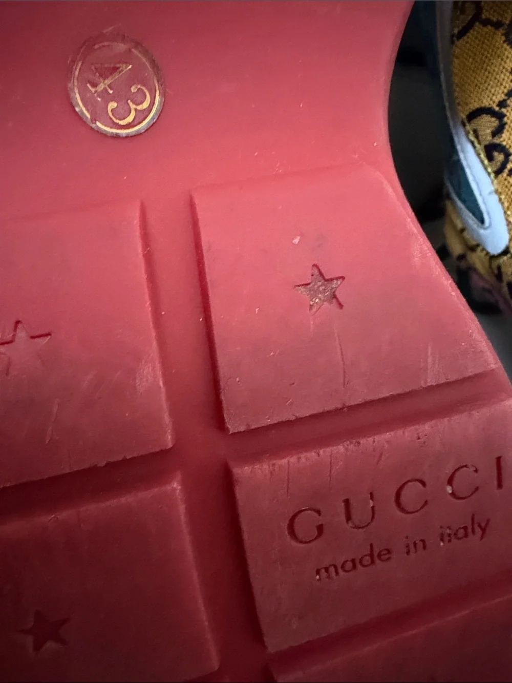 Gucci Men Multicolor GG Canvas & Leather Lace-Up Sneakers
